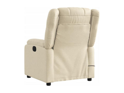 Fauteuil massant inclinable Crème Tissu BIBY41091