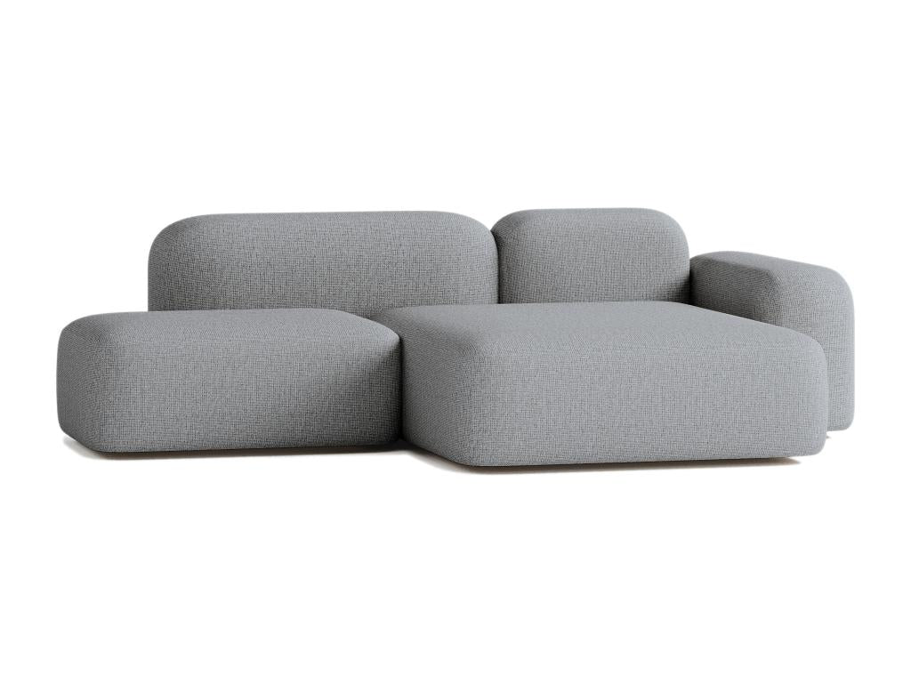 Canapé d'angle modulable Max 3 places tissu gris foncé CDUI72480