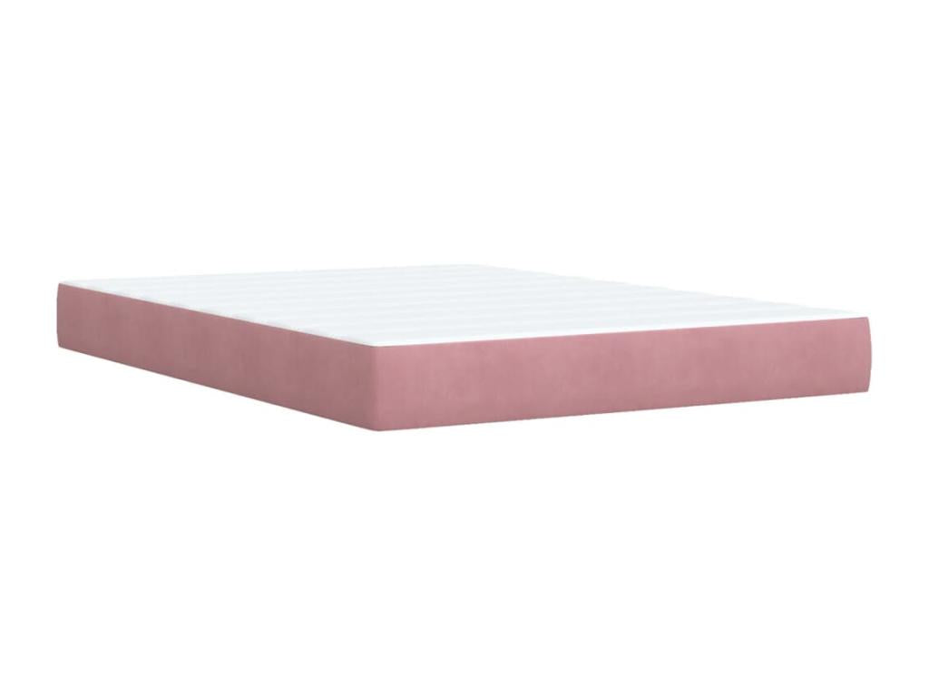 Sommier à Nobellea de lit avec matelas Rose 140x190 cm Velours ZFLS51384