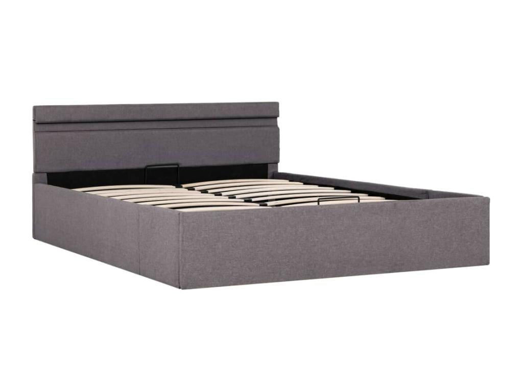 Cadre de lit à stockage hydraulique et LED Dekonao 140x200 cm XXSM96685