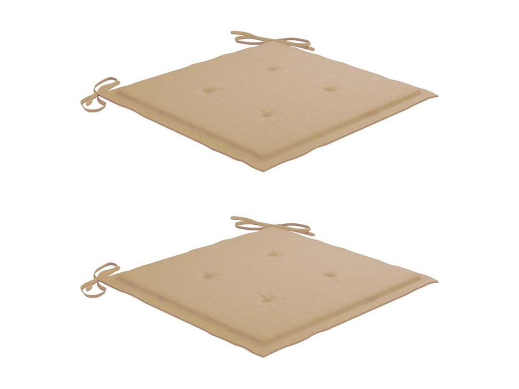 Chaises pliables de jardin lot de 2 avec coussins Nobellea KNDQ70755