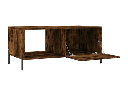 Table basse chêne fumé 90x50x40 cm bois d'ingénierie OURX27220