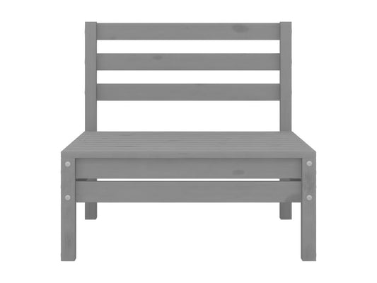 Canapé central de jardin Gris Bois de pin massif ZWDX41600