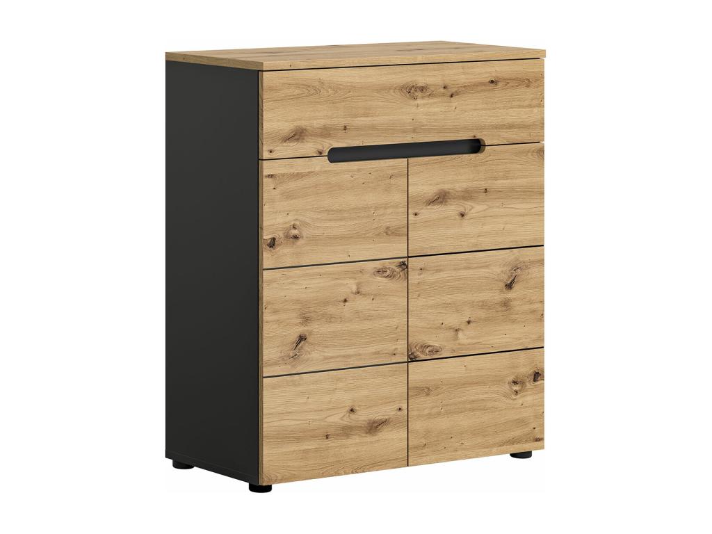 Dekonao meuble à chaussures 1 tiroir 2 portes chêne décor. MDET49830