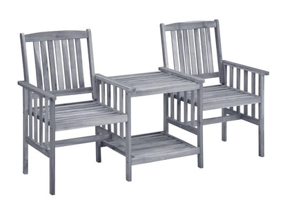Chaises de jardin avec table à thé et coussins Dekonao solide ZYSU85176