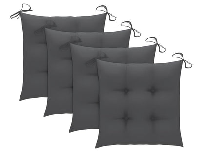 Chaises de jardin avec coussins anthracite lot de 3 Bois teck WVWH21371