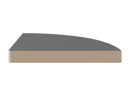 Étagères d'angle flottantes 2 pcs Gris brillant 35x35x3.8 MDF TOQB54482