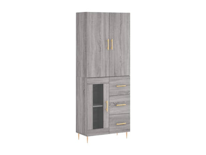 Buffet haut Dekonao gris 69.5x34x180 cm Bois d'ingénierie LGID94244