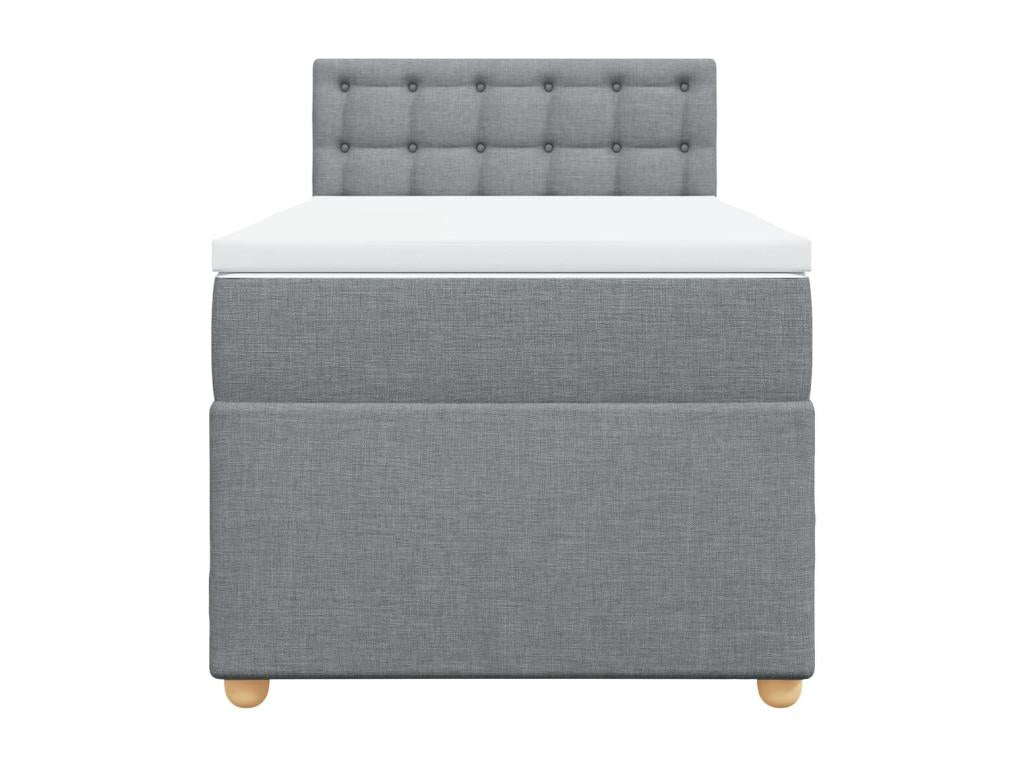 Sommier à Dekonao de lit avec matelas gris clair 80x200 cm tissu XWBH76707