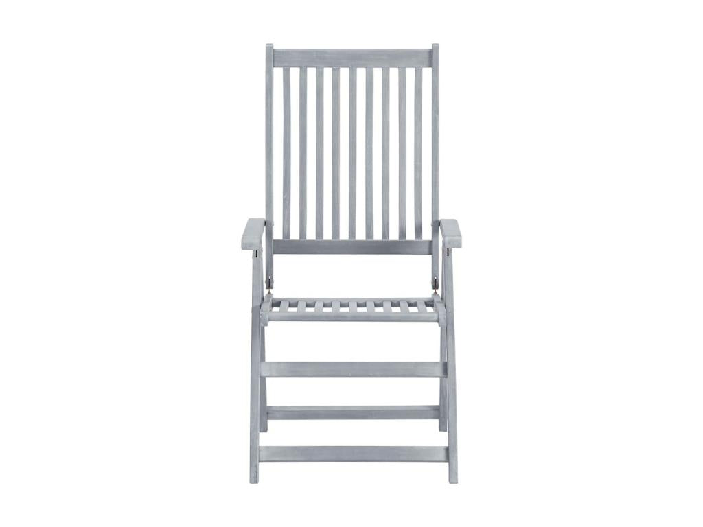 Chaises inclinables de jardin 4 pcs avec coussins Bois d'Dekonao 31 GBIM52006