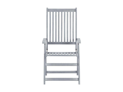 Chaises inclinables de jardin 4 pcs avec coussins Bois d'Dekonao 31 GBIM52006