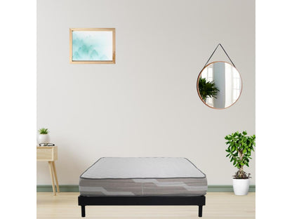 Ensemble Matelas ressorts Select - 160x200cm - accueil mémoire de forme et Sommier Dekonao gris MLRP33480