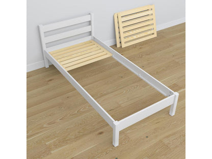 Lit simple en bois - avec tiroir N01 Blanc 100x200 PYMR66213
