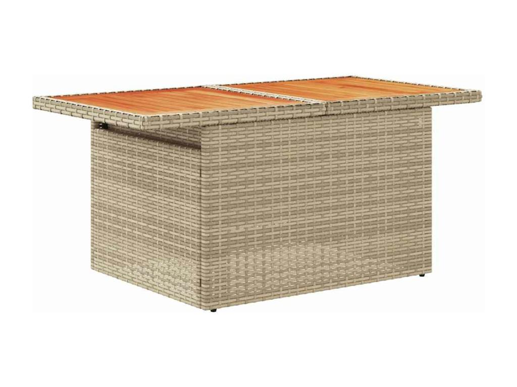 Salon de jardin avec coussins 5 pièces beige résine tressée Dekonao PSPG58696