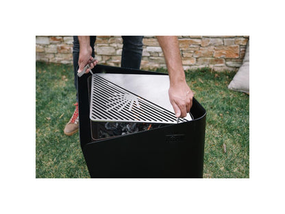 Dekonao Brasero à bois grille 79x69cm - levant grille noir VFBW43879