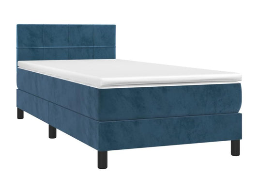 Lit à sommier tapissier avec matelas Bleu foncé 100x200 cm KFVX33120