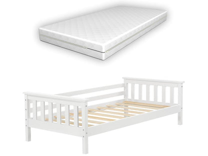 Lit D'enfant Dekonao En Pin Avec Matelas Orthopédique 160x80 Cm Blanc Dekonao HIMM74031