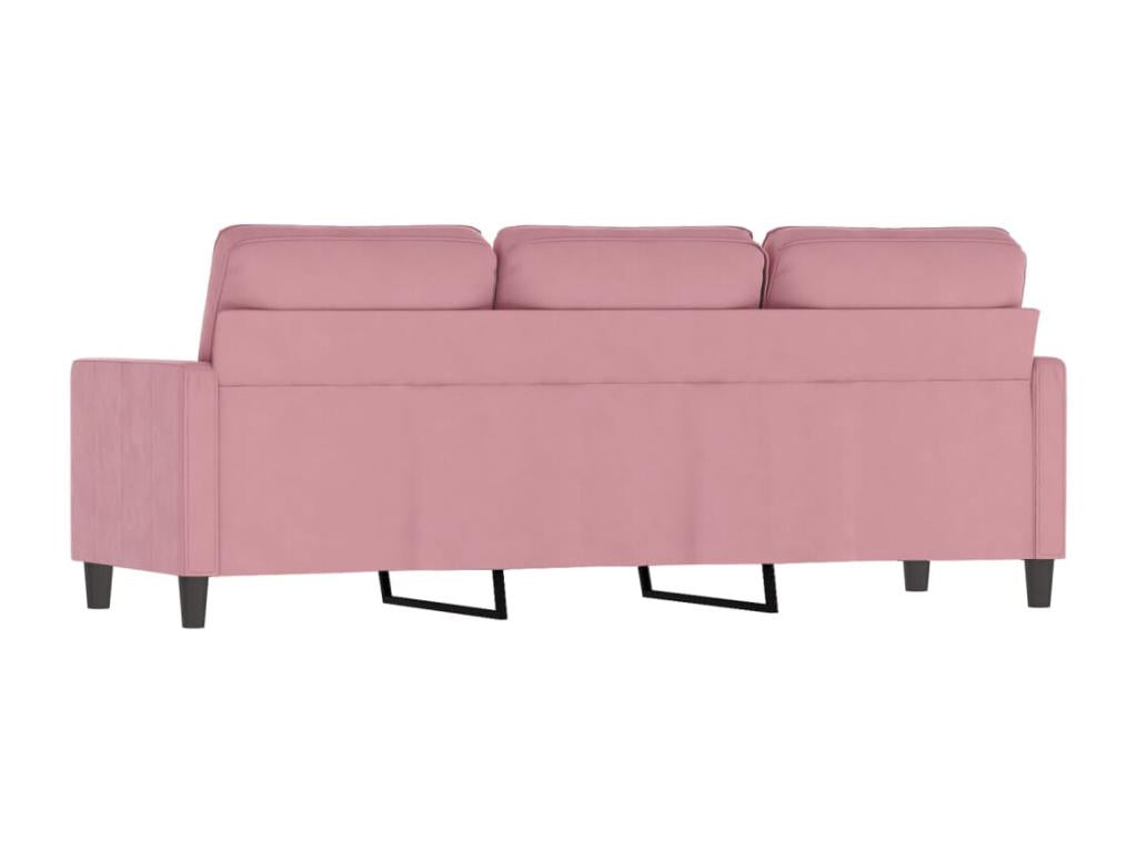 Canapé à 3 places Rose 180 cm Velours QKZQ43272