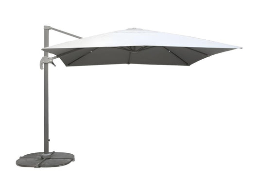 Parasol décentré carré gris clair 300x300 cm QOZZ68612