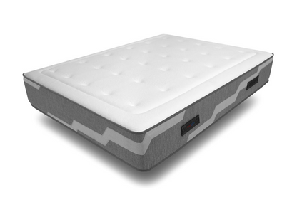 Ensemble Matelas ressorts Select - 160x200cm - accueil mémoire de forme et Sommier Dekonao gris MLRP33480