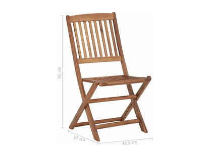 Chaises pliables d'extérieur 6 pièces Bois d'Dekonao solide AIWK59991