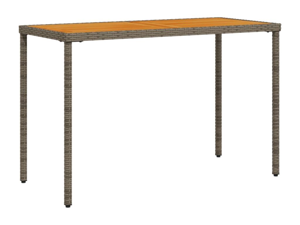Table de jardin avec dessus en bois d'Dekonao gris 115x54x74 cm YDGM84039