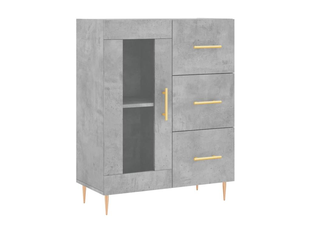 Buffet gris béton 69.5x34x90 cm bois d'ingénierie GYFY20186