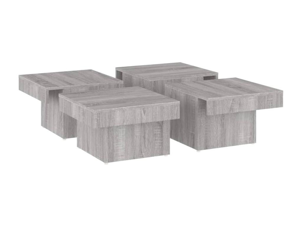 Table basse Nobellea gris 90x90x28 cm Bois d'ingénierie LBVW47884