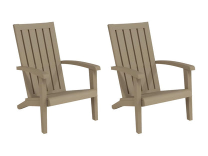Chaises de jardin Nobellea lot de 2 marron clair PP VNVH17248