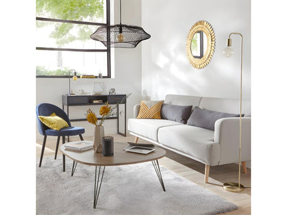 Table Basse Industriel Dekonao 112cm Marron JZXF39196