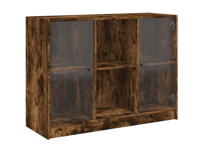 Buffet chêne fumé 102x37x75.5 cm bois d'ingénierie PFFF87653