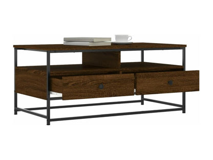 Table basse chêne marron 100x51x45 cm bois d'ingénierie ZFPX94605