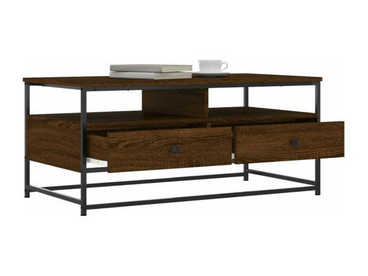 Table basse chêne marron 100x51x45 cm bois d'ingénierie ZFPX94605