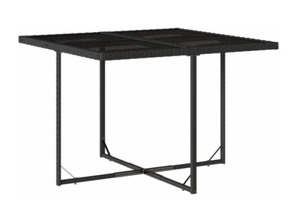 Ensemble à manger de jardin coussins 5pcs Noir Résine tressée EURO49664