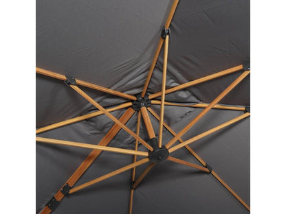 Parasol déporté carré 3x3m haut de gamme - Nobellea - Gris- Parasol excentré inclinable- rabattable et rotatif à 360 . CDMJ68119