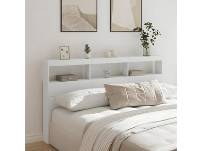 Armoire tête de lit avec LED blanc 180x17x102 cm EXTJ32011