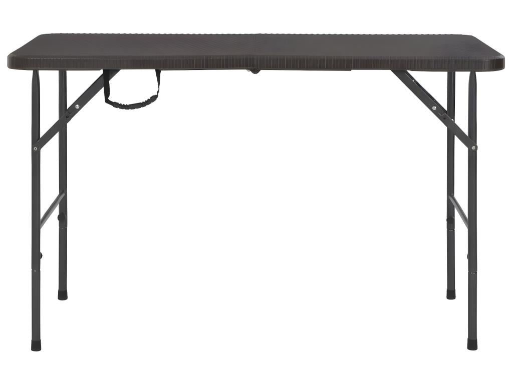 Table de jardin pliante Marron 120x60x74cm PEHD Aspect de rotin MWWW46079