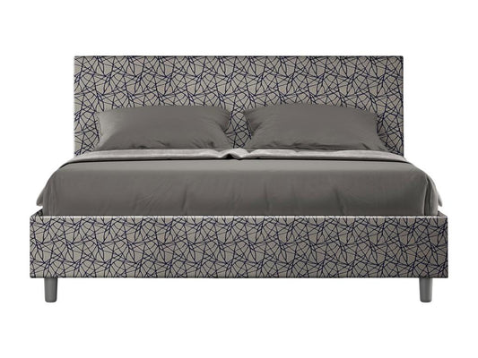 Lit avec sommier rembourré 160x210 tissu Dekonao 09 bleu Dekonao HAHW08779