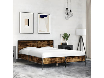 Cadre de lit sans matelas chêne fumé 120x200 cm YMSK97419