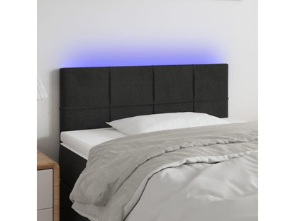 Tête de lit à LED Noir 80x5x78/88 cm Velours TLZF90654