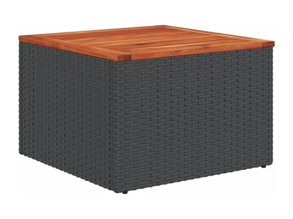 Salon de jardin 5 pcs avec coussins noir résine tressée XGOK45199