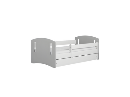 Lit classique 2 mix gris avec tiroir sans matelas 180/80 EGEP19969