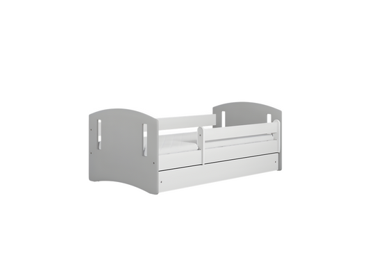 Lit classique 2 mix gris avec tiroir sans matelas 180/80 EGEP19969