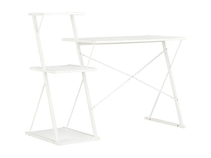 Bureau avec étagère Blanc 116x50x93 cm WAKL75477