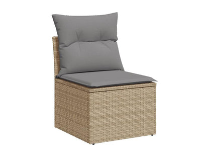 Salon de jardin avec coussins 4 pcs beige résine tressée UYVE96690
