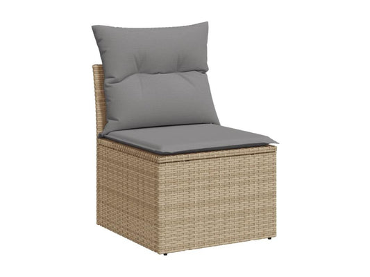 Salon de jardin avec coussins 4 pcs beige résine tressée UYVE96690
