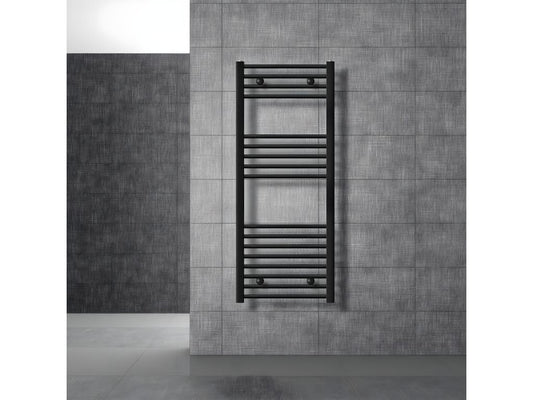 Radiateur de salle de bain Dekonao raccord latéral sèche-serviettes noir 50x120cm RUVX78700