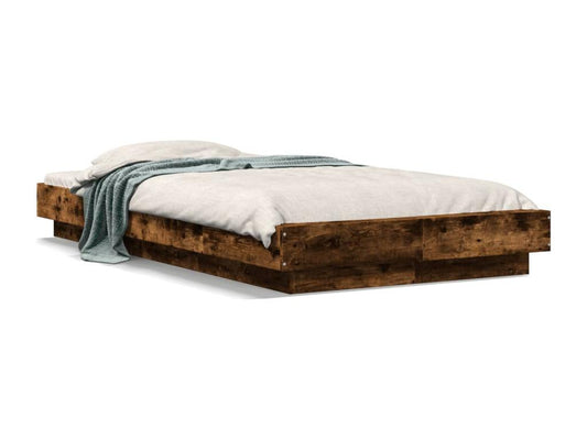 Cadre de lit chêne fumé 90x200 bois d'ingénierie GFEV77411