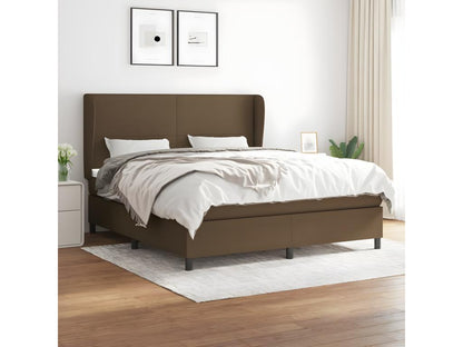 Lit à sommier tapissier avec matelas Marron foncé 160x200 cm GONA56086