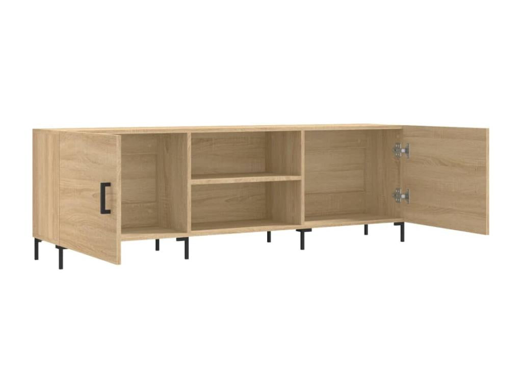 Meuble TV chêne Dekonao 150x30x50 cm bois d'ingénierie PFTH12475